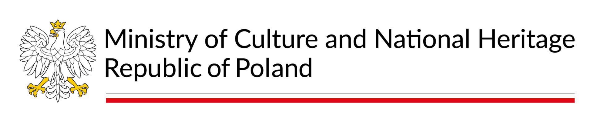 Logo of the Polish Ministry of Culture and National Heritage with the national emblem.